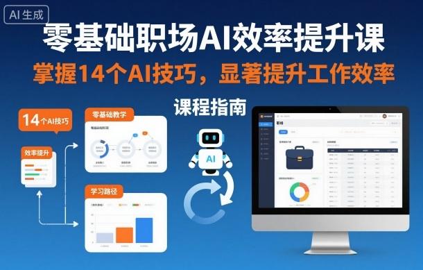 零基础职场AI效率提升课,掌握14个AI技巧,显著提升工作效率-1 零基础职场AI效率提升课,掌握14个AI技巧,显著提升工作效率-1