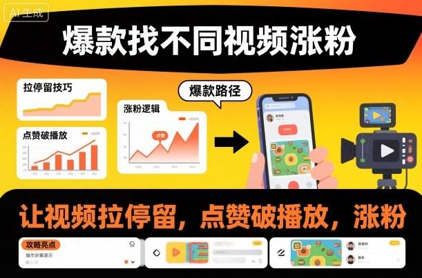 爆款找不同视频涨粉,让视频拉停留,实现点赞,破播放,涨粉-1 爆款找不同视频涨粉,让视频拉停留,实现点赞,破播放,涨粉-1