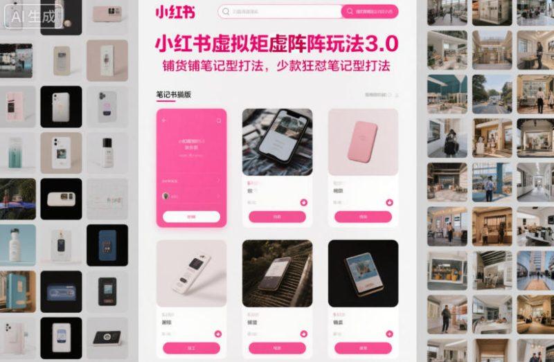 小红书虚拟矩阵玩法3.0,铺货铺笔记型打法,少款狂怼笔记型打法-1 小红书虚拟矩阵玩法3.0,铺货铺笔记型打法,少款狂怼笔记型打法-1