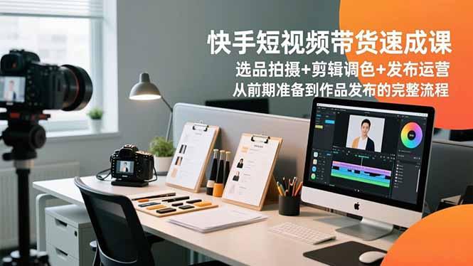 快手短视频带货速成课,选品拍摄+剪辑调色+发布运营,从前期准备到作品发布的完整流程-1 快手短视频带货速成课,选品拍摄+剪辑调色+发布运营,从前期准备到作品发布的完整流程-1