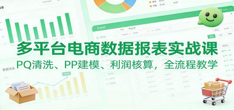 多平台电商数据报表实战课:PQ清洗、PP建模、 利润核算,全流程教学-1 多平台电商数据报表实战课:PQ清洗、PP建模、 利润核算,全流程教学-1
