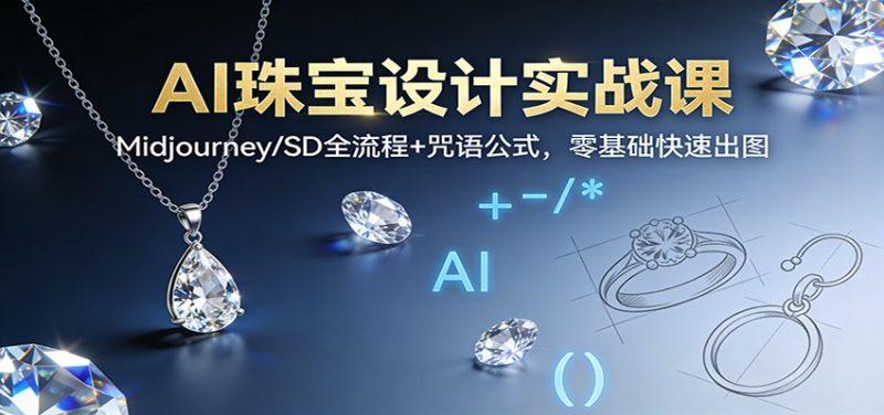 AI珠宝设计实战课:Midjourney/SD全流程+咒语公式,零基础快速出图-1 AI珠宝设计实战课:Midjourney/SD全流程+咒语公式,零基础快速出图-1