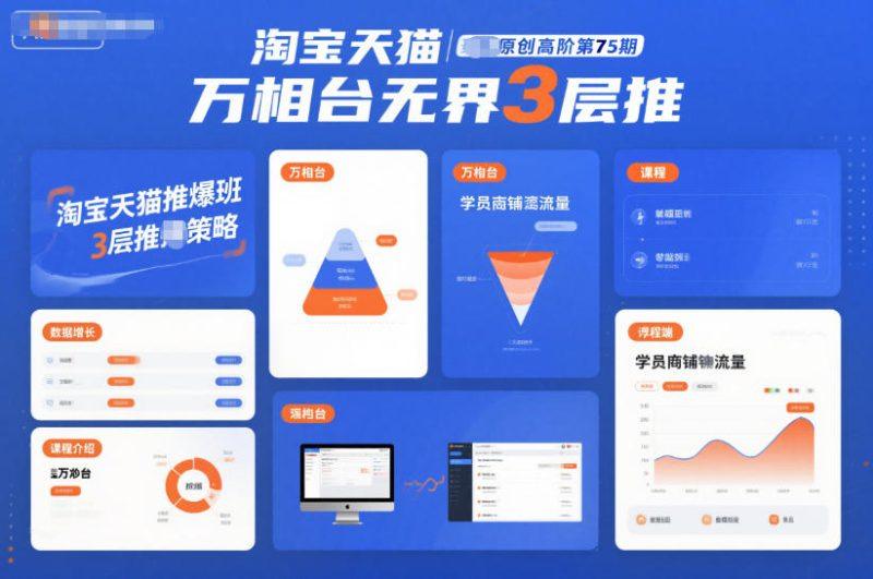 淘宝天猫推爆班原创高阶第75期，万相台无界3层推