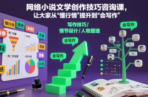 网络小说文学创作技巧咨询课,让大家从“懂行情”提升到”会写作”的高度-1 网络小说文学创作技巧咨询课,让大家从“懂行情”提升到”会写作”的高度-1