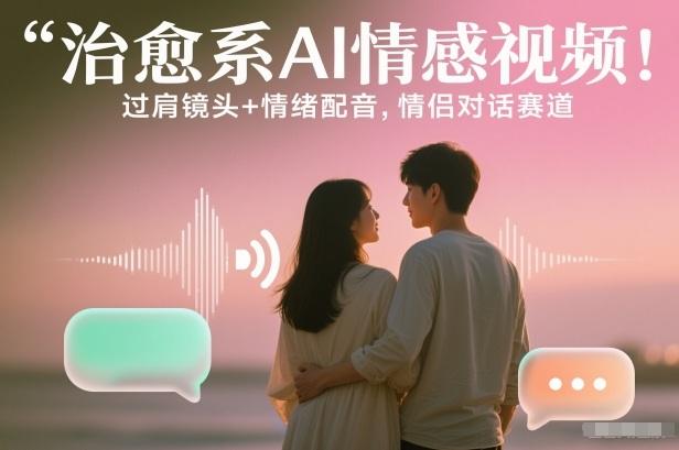 治愈系AI情感视频！过肩镜头+情绪配音，情侣对话赛道
