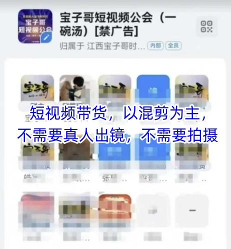 宝子哥头部团队短视频带货，以混剪为主，不需要真人出镜，不需要拍摄【更新11月】-1