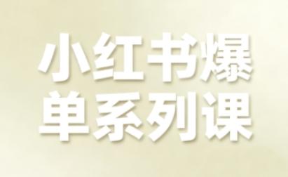 小红书爆单系列课，聚焦小红书电商全链路增长（更新）