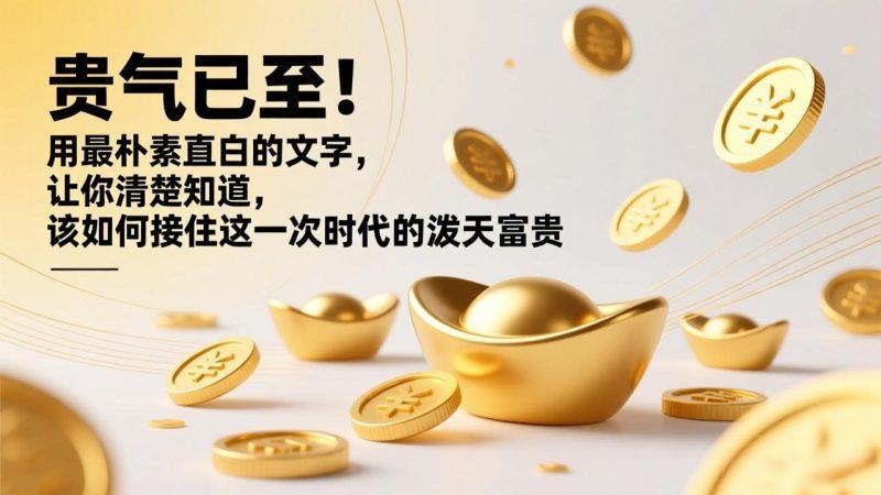 付费文章:贵气已至!用最朴素直白的文字,让你清楚知道,该如何接住这一次时代的泼天富贵-1 付费文章:贵气已至!用最朴素直白的文字,让你清楚知道,该如何接住这一次时代的泼天富贵-1