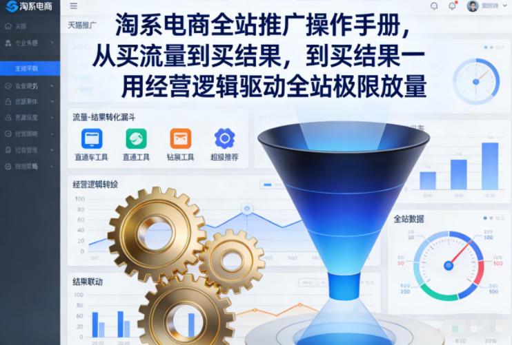 淘系电商全站推广操作手册，从买流量到买结果一用经营逻辑驱动全站极限放量-1
