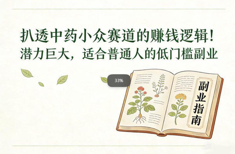 扒透中药小众赛道的賺米逻辑，潜力巨大，适合普通人的低门槛副业-2