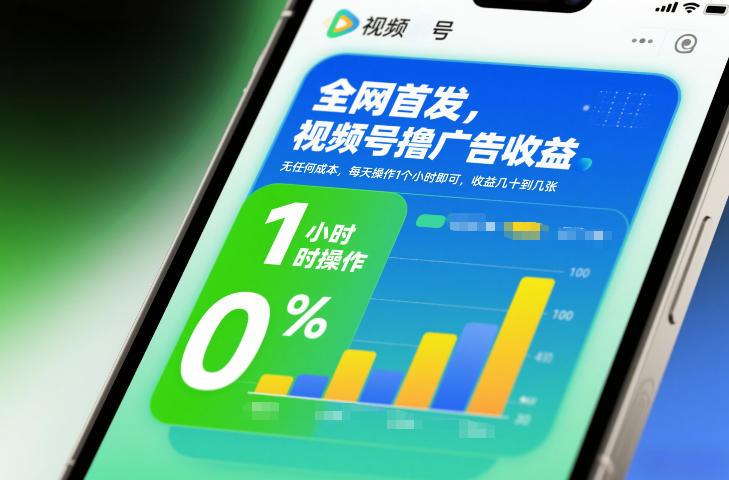 全网首发，视频号撸广告收益，无任何成本，每天操作1个小时即可，收益几十到几张-2