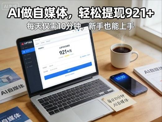 每天花费10分钟，头条号收益921+，用AI做自媒并不难【附视频教程】-2