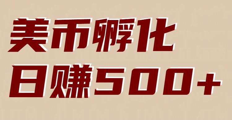 美币孵化项目：电脑全自动挂机赚美金，小白轻松上手
