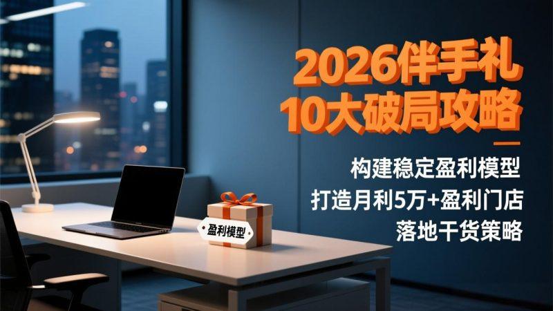 2026伴手礼10大破局攻略：构建稳定盈利模型，打造月利5万+盈利门店，落地干货策略