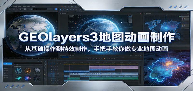 GEOlayers3地图动画制作:从基础操作到特效制作,手把手教你做专业地图动画-1 GEOlayers3地图动画制作:从基础操作到特效制作,手把手教你做专业地图动画-1