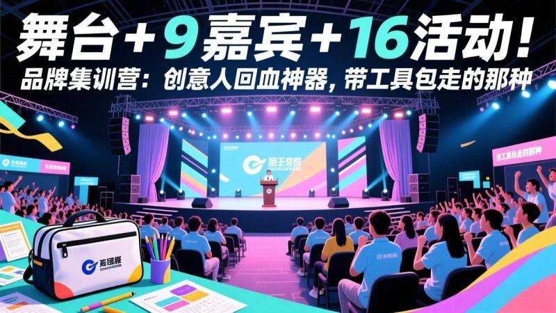 舞台 + 9 嘉宾 + 16 活动!品牌集训营:创意人回血神器,带工具包走的那种-1 舞台 + 9 嘉宾 + 16 活动!品牌集训营:创意人回血神器,带工具包走的那种-1